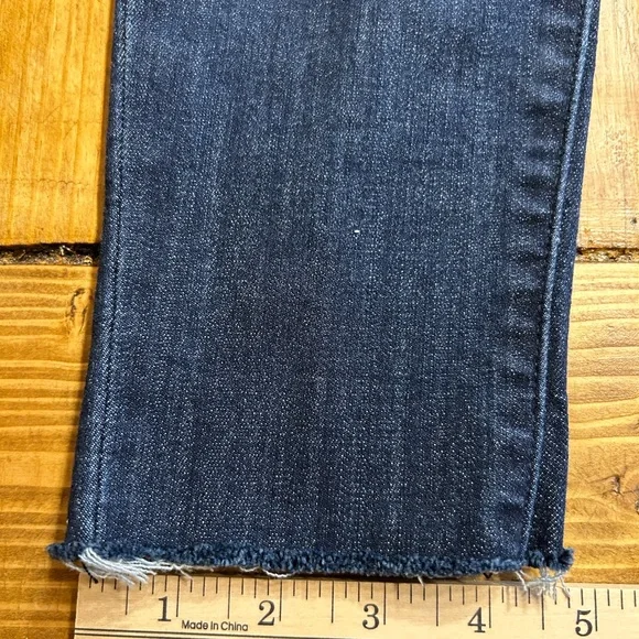 Judy Blue Skinny Blue Jeans Raw Edge Size 27/5 - Picture 3 of 8